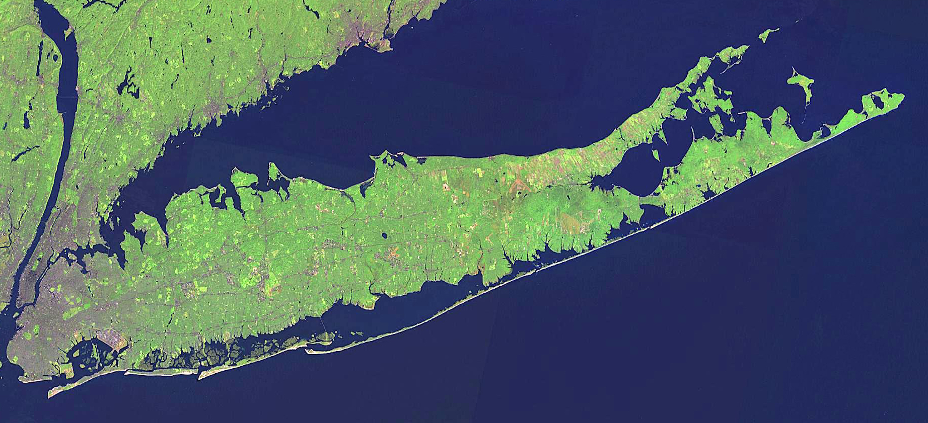 Long Island satellite view